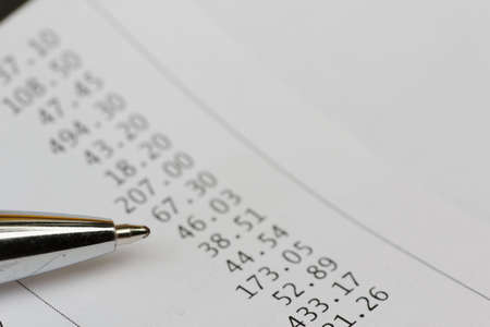 Bills, receipt or invoice. Concept of finance, financial planning,credit overdue,expenses.の写真素材