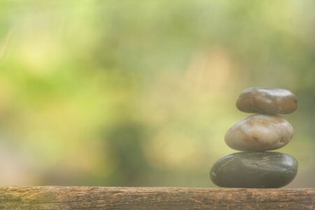 Tower stone with beautiful bokeh in the background . Concept of tranquility,peace and relaxing.