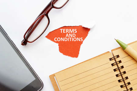 Terms and conditions conceptの写真素材