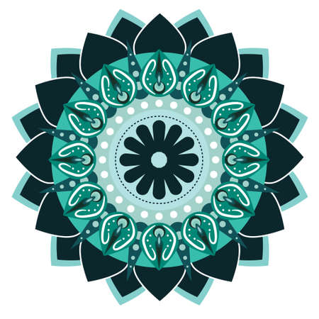 vector graphics of colorful design mandalas with unique carvings. suitable for ceramics, tattoos, stickers, digital printing etcのイラスト素材