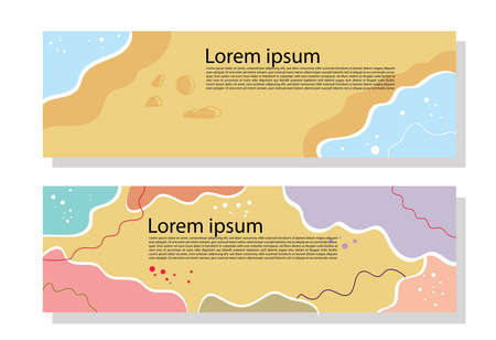 illustration vector graphic of abstract hand-drawn design. Suitable for canvas, cover, poster, modern printable wall art, landing page, etc.のイラスト素材