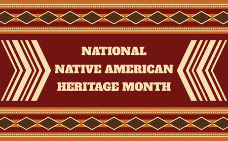 Illustration vector graphic of native American Indian heritage month. Suitable for background, wallpaper, all media digital printing, etc.のイラスト素材