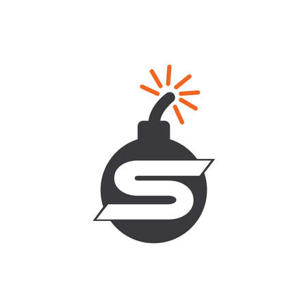 this creative and unique latter S boom designのイラスト素材