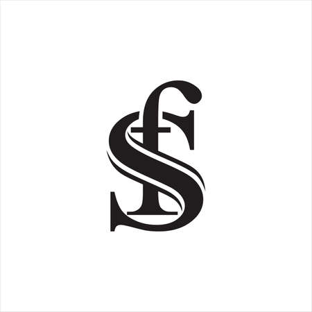this creative and unique latter SF logo designのイラスト素材