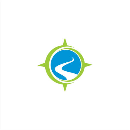 this creative and unique river logo designのイラスト素材