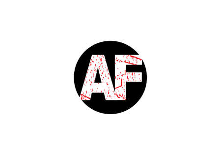 this is a creative latter AF icon designのイラスト素材