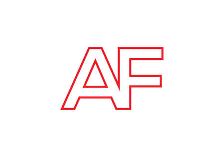 this is a creative latter AF icon designのイラスト素材