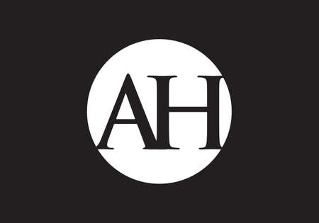 this is a creative latter AH logo designのイラスト素材