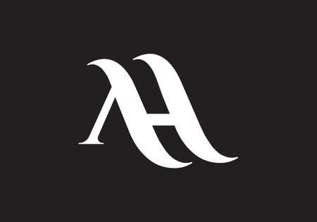 this is a creative latter AH logo designのイラスト素材
