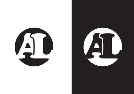 Letter AL creative modern logo design vector imageのイラスト素材