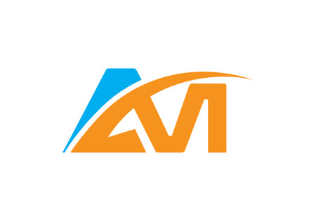 this is a creative letter AM logo icon designのイラスト素材