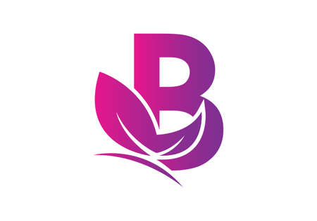 this is a creative B letter butterfly icon designのイラスト素材