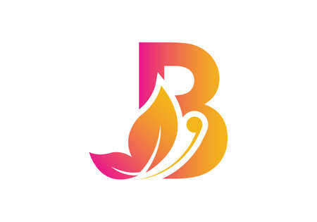 this is a creative B letter butterfly icon designのイラスト素材