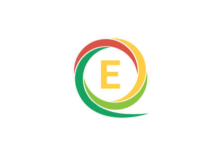 H rounded logo letter design vector imageのイラスト素材