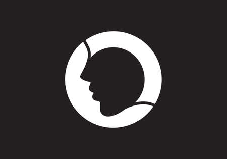 this is a creative face icon designのイラスト素材