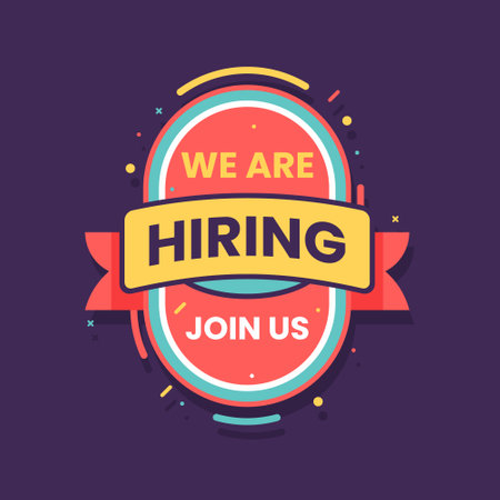 we are hiring join us announcement job vacancy banner vectorのイラスト素材