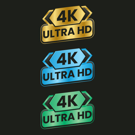 4k ultra hd video resolution iconの写真素材