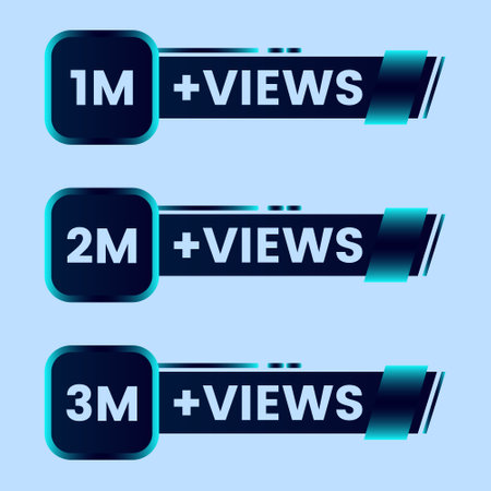 views celebration banner design for youtube thumbnail design 1m 2m and 3m plus views
