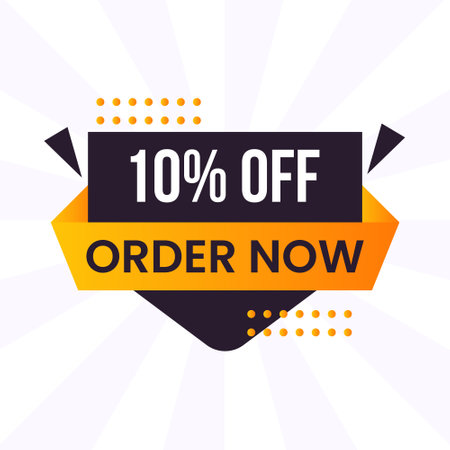 up to 10% off offer banner design order now