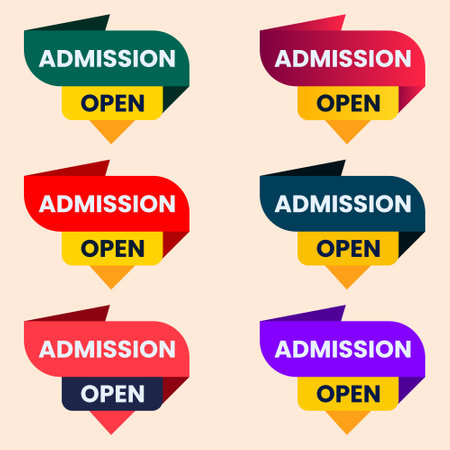 admission open banner setのイラスト素材