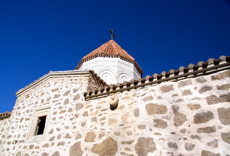 armenian monastery in mountain. Crimea