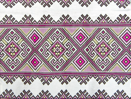 Russian geometric pattern on canvas