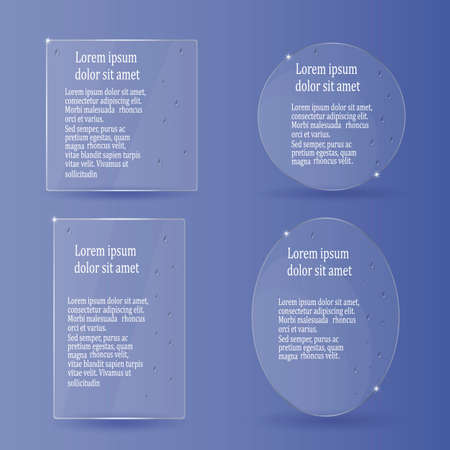 template for business text on transparent screen with dropsのイラスト素材