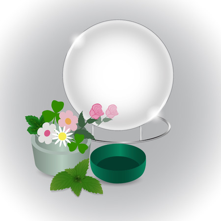 vector ecology cosmetics and mirrorのイラスト素材