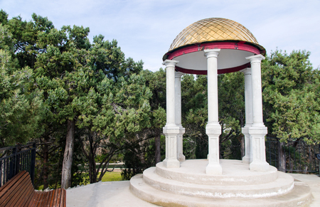 pavilion in botanical gardenの写真素材