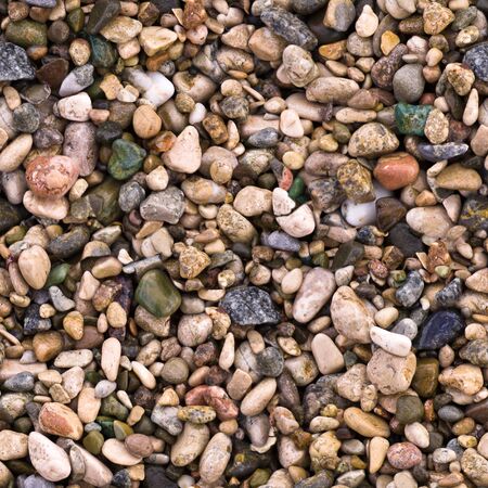 seamless pattern sea pebble with seashell on beachの写真素材