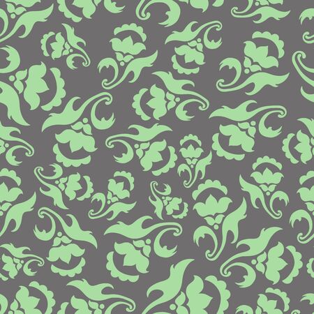 retro floral seamless wallpaper patternのイラスト素材