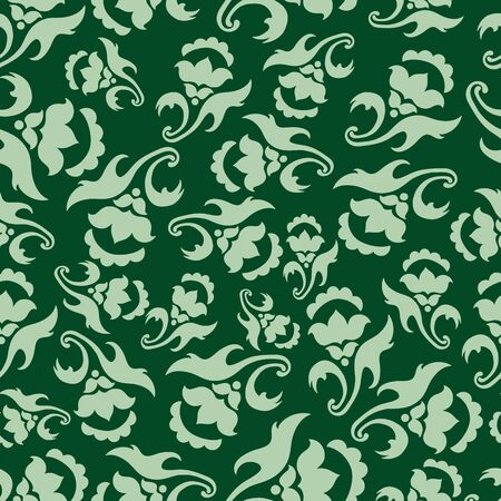 retro floral seamless wallpaper patternのイラスト素材