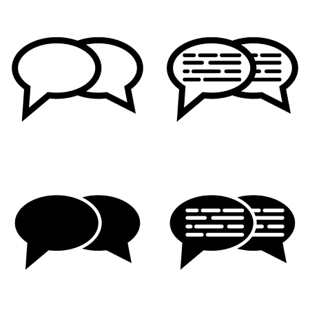 Speech bubbles Icon vector flat designのイラスト素材