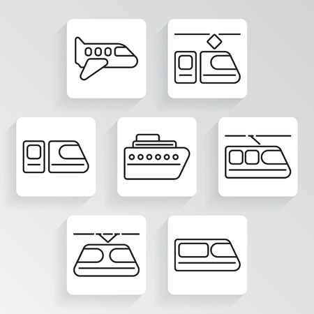 transport icons for your design, logo, UIのイラスト素材