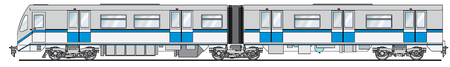 Image of electric trainのイラスト素材