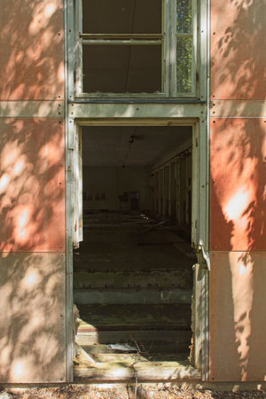 Old abandoned building on the island of JussarÃ¶ in summer, Raasepori, Finland.の写真素材