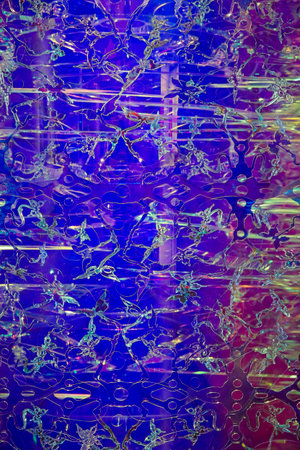 Intentional camera movement (ICM) image of a dream like multicolored background created by motion...
