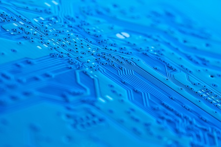 Electronic circuit board close up.の写真素材