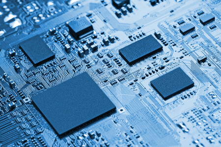 Electronic circuit board close up 
