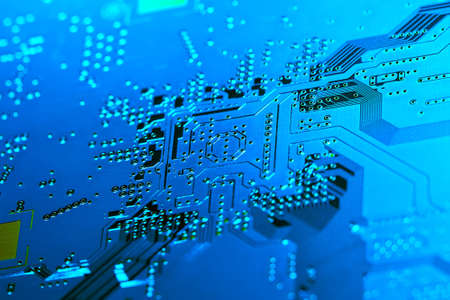 Electronic circuit board close up.の写真素材