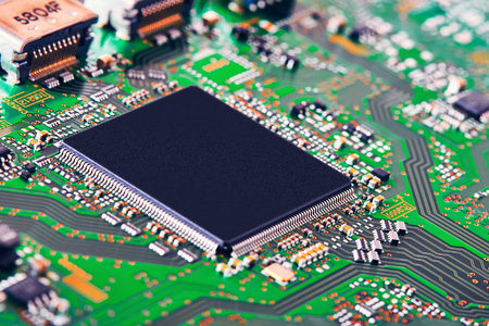 Electronic circuit board close up.の写真素材