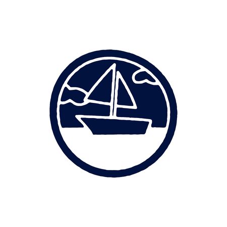 Sailboat icon. Stock vector illustrationのイラスト素材