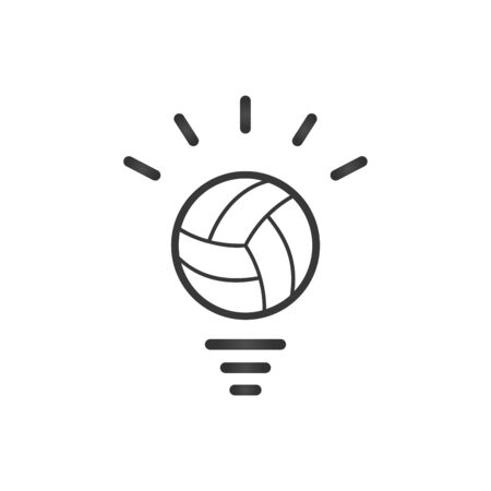 light bulb made from sport ball, light bulb conceptual Image. Stock vector illustrationのイラスト素材