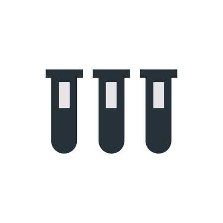 Three test tubes icon, laboratory concept. Stock Vector illustration isolated on white background.のイラスト素材