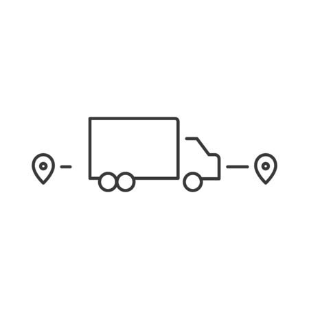 Logistic icon. Single high quality outline symbol for web design or mobile app. Thin line sign for design logo. Black outline pictogramのイラスト素材