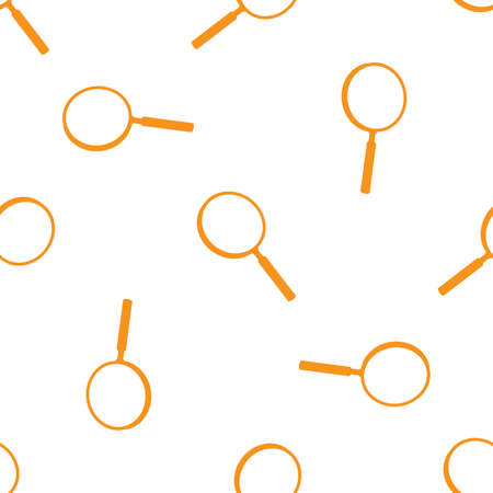 Magnifying glass pattern. Stock vector illustration isolated on white backgroundのイラスト素材