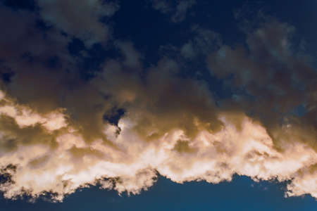 Wonderful black clouds in the blue sky in Mendoza.