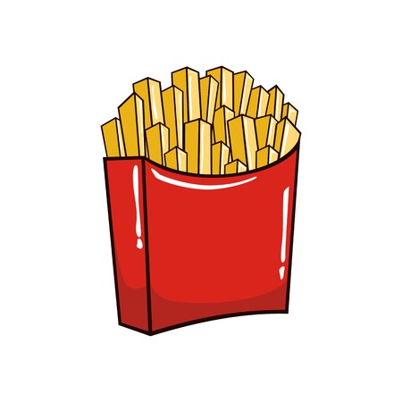 Potato fries illustration vector