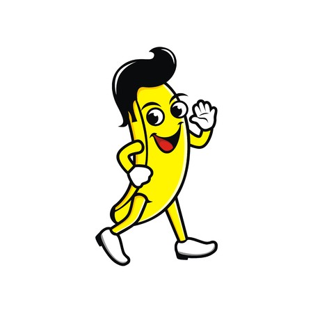 Mascot of banana illustration vectorのイラスト素材