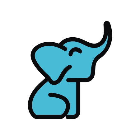Elephant logo vectorのイラスト素材